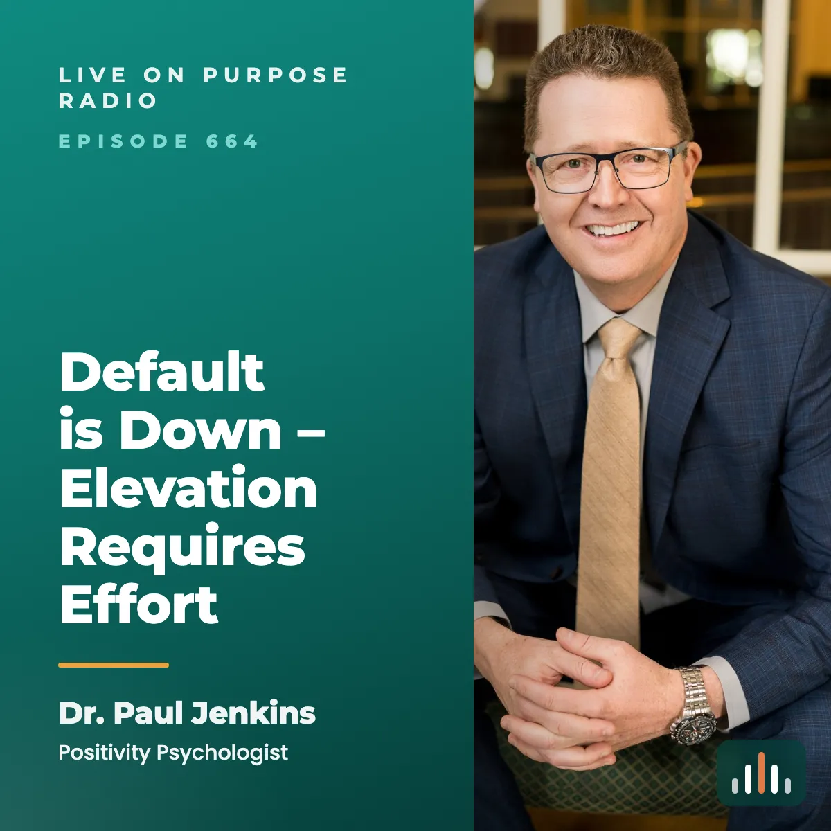 Episode art: Default is Down – Elevation Requires Effort