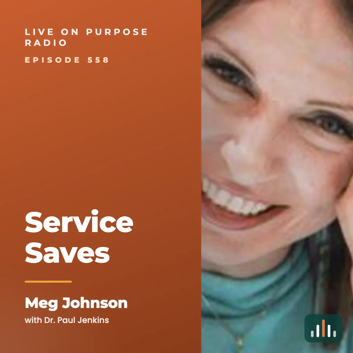 Episode art: Service Saves – with Meg Johnson